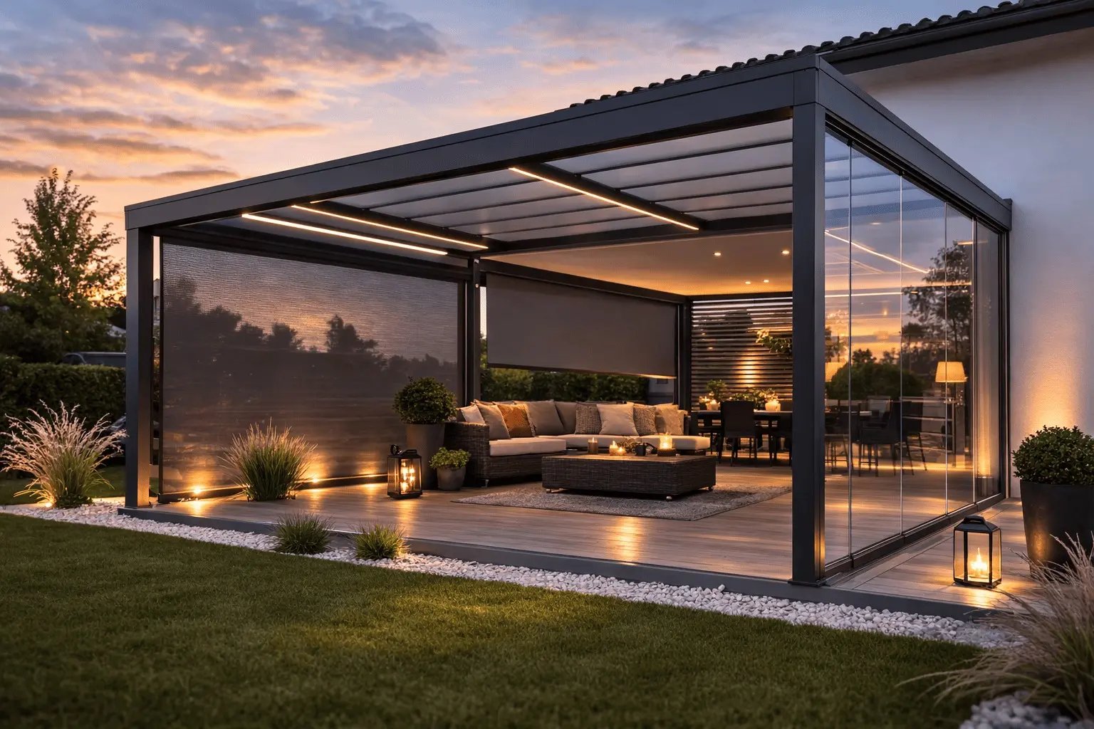 Aluminium-Terrassenüberdachung – Projekt ALU Terrassenbau